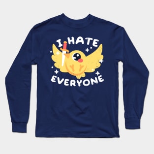 Bird I hate everyone Long Sleeve T-Shirt